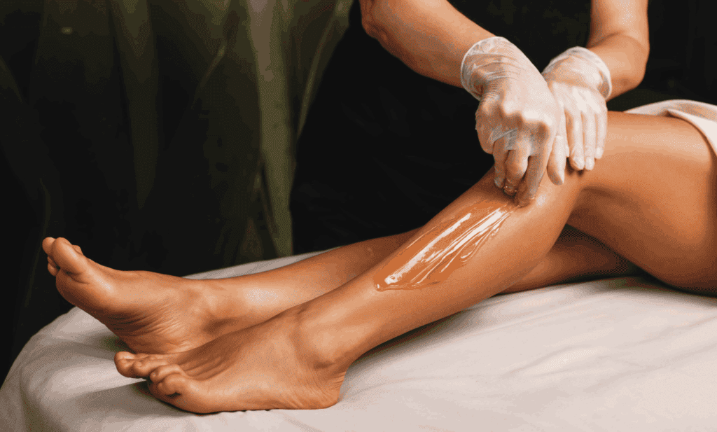 Woman Getting Wax on her Legs | Glamour Nails and Spa in Union, KY